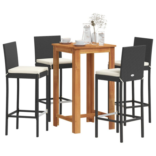 Bar set black 60x60x105cm - black,