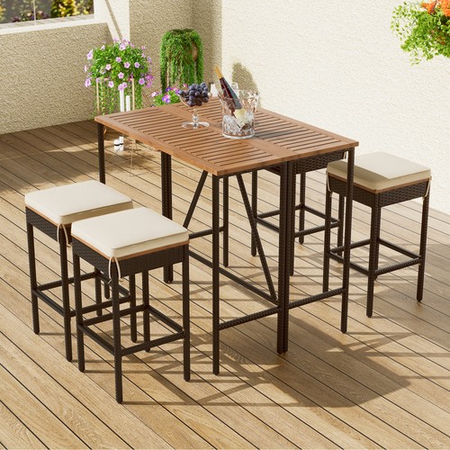 Patio dining set rattan bar - patio, set,rattan