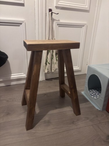 Pair wooden bar stools - bar,