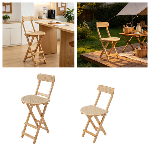 Folding rattan bar - bar, stool