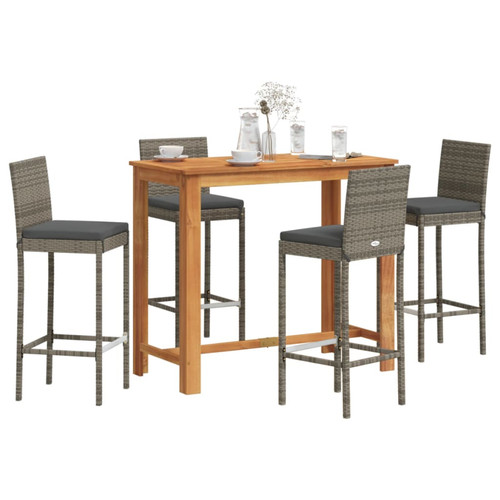 Garden bar set 120cm grey - bar,