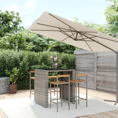 Garden bar set light grey - light,