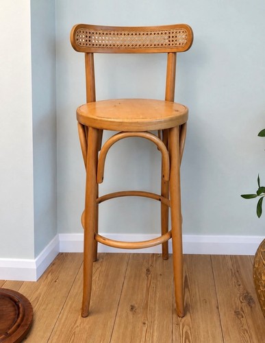 Vintage bentwood bar stool - vintage,