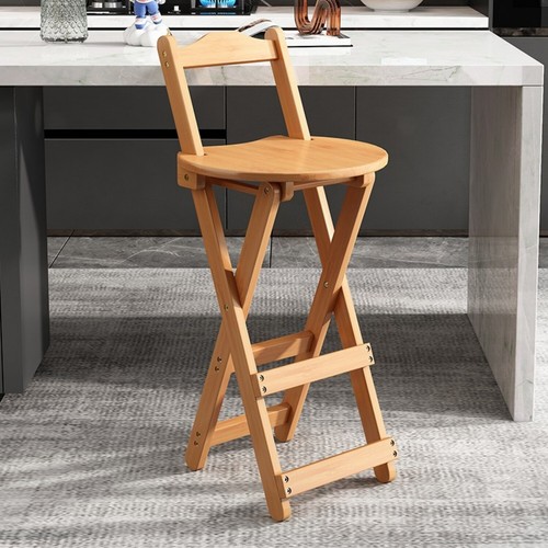 Wooden folding bar stool - wooden,