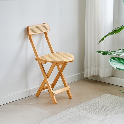 Collapsible bamboo bar stool - bamboo,