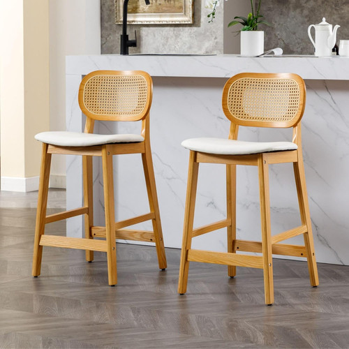 Bar stools set wooden - set, 2