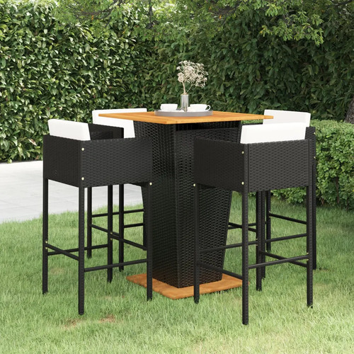 Bar table stools - 4, black