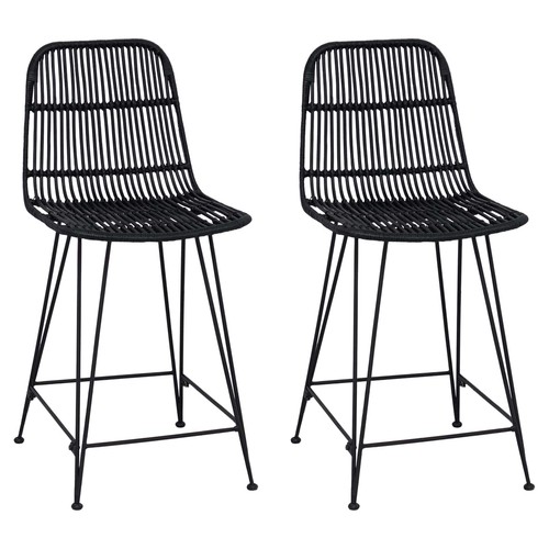 Bar stool pcs rattan and - 2,